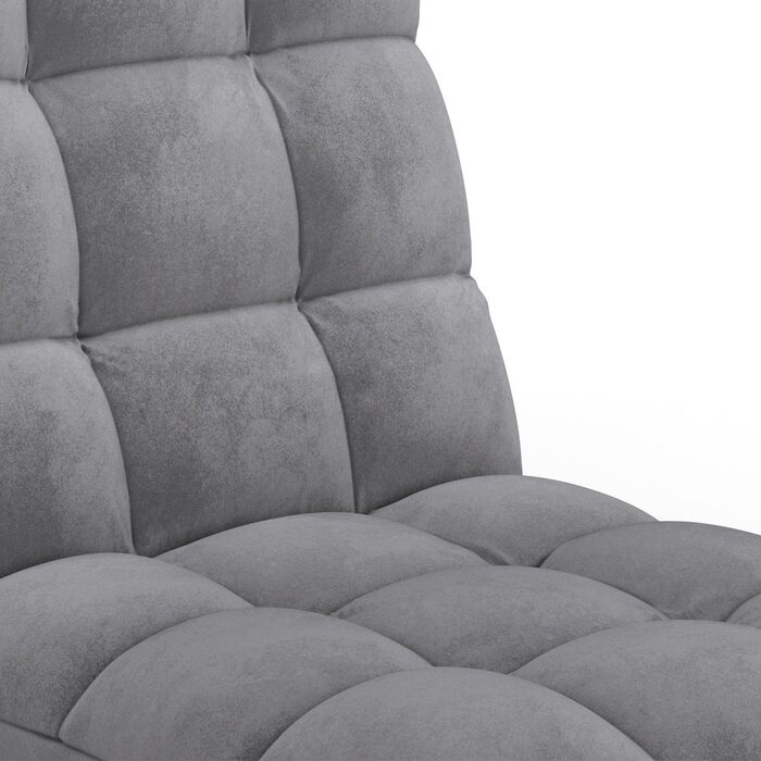 Розкладне підлогове крісло Garance на 15 позицій, велюр, антрацитово-сірий колір