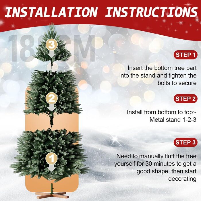 Різдвяна ялинка зі снігом 180 см Soontrans