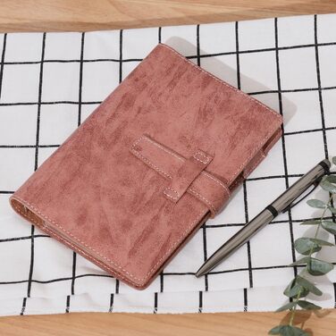 Папка-органайзер для щоденника Wonderpool A6 зі шкіри - багаторазовий крапчастий папір з кільцем та кількома кишенями для бізнесу, навчання, подорожей (A6, коричневий) A6 коричневий