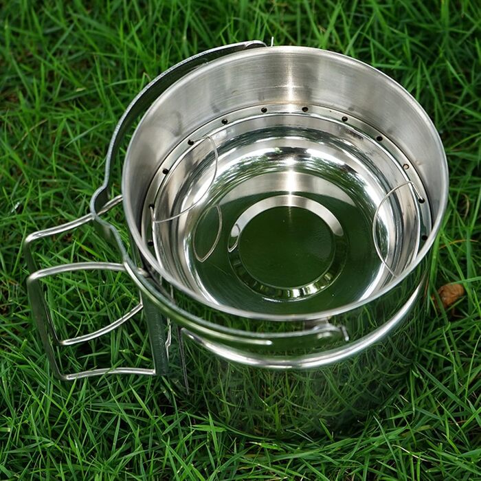 Кавник для кемпінгу з нержавіючої сталі 304, об&39ємом 1 літр, вузький, швидкозакривається, для мандрівників та трекерів, тонкий посуд для походів, стійкий до іржі. Нова нержавіюча сталь.