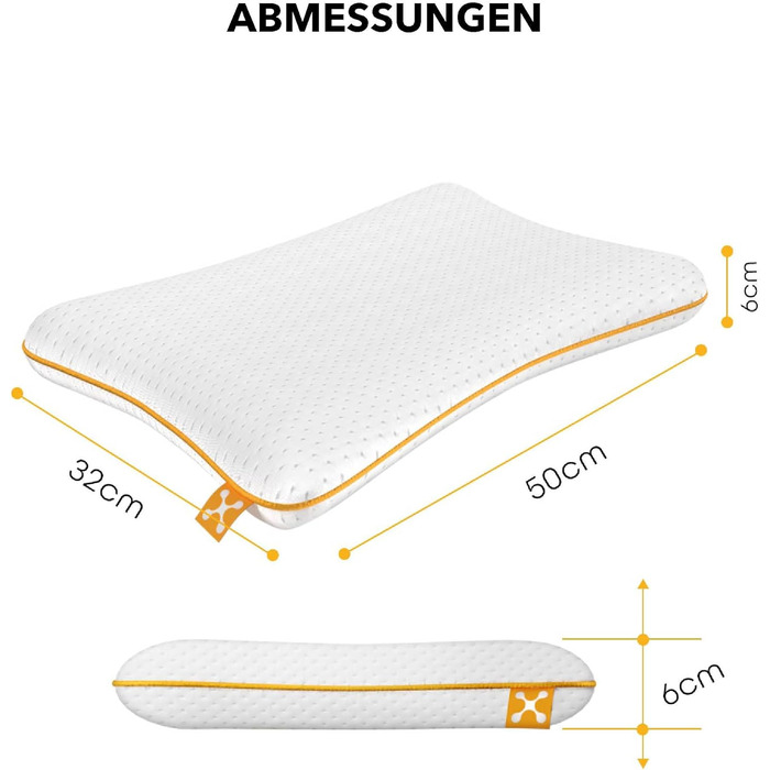 Дитяча подушка для шиї smartsleep Comfort Pillow ергономічна подушка з піни з памяттю форми з повітряними каналами, стабільна за розміром для дітей