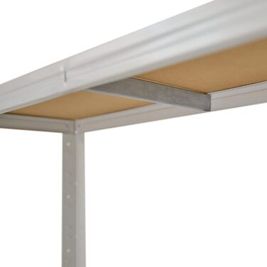 Офісна полиця для зберігання, міцна офісна полиця, світло-сірий/металевий, офісна полиця з 6 полицями/підвальна полиця, полиця для майстерні/металева полиця без болтів, вантажопідйомність 145 кг/офісна полиця для файлів, В 200 см / Ш 70 см / Г 30 см, 200x