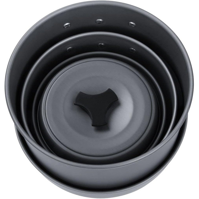 Набір сковорідок yourGEAR Ranger V для 4-5 чоловіків 7 шт. Кемпінговий кухонний набір Посуд у сітчастому мішку