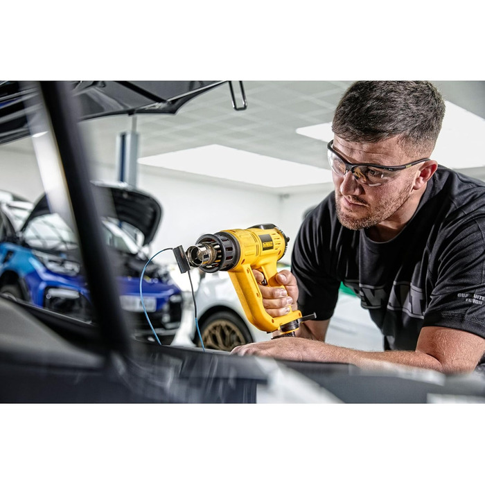 Вт теплова гармата D26414 (температура 50-600, витрата повітря 650 л/хв, з плоским і конусним соплом і скребком для фарби, безпечн