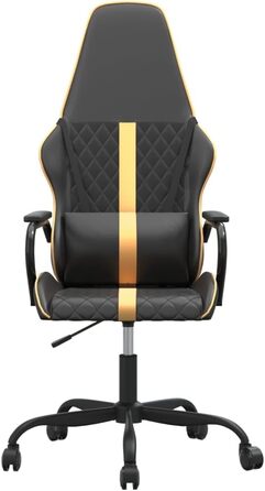 Геймерське крісло, офісне крісло, чорно-золотий колір, штучна шкіра