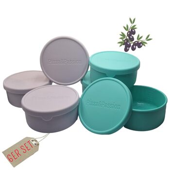 Коробка для тіста для піци Pizza&Passion з кришкою - Набір із 6 силіконових коробок для тіста для піци - Силіконові коробки для тіста для піци з антипригарним покриттям - Коробка для розстойки тіста для піци, Коробка для піци, Аксесуари для піци для розст