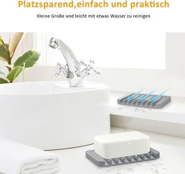 Мильниця, 2 шт. и мильниця силіконова зі зливом, тримач для мила силіконовий для ванної кімнати душ нековзний дизайн мильниця для