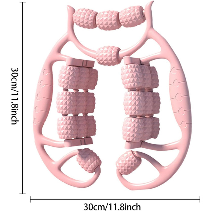 Ручний масажер Roller - Ручний роликовий масажер для литок 24-колісний Портативний ергономічний міорелаксант, масажні аксесуари для жінок, дівчат, рук, передпліччя, ніг, троянда