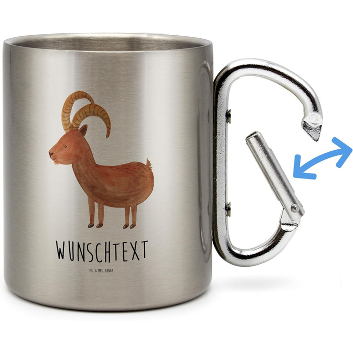 Персоналізована кружка зодіаку Козеріг &quotМістер і місіс Панда&quot - подарунки, подарунок, гороскоп, персоналізований, Козероги, день народження в грудні, коза, з іменем, олень, кавова кружка, чашка