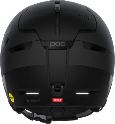 Шолом POC Obex BC MIPS для лиж та сноуборду для найкращого захисту на схилі та поза ним, з NFC-чіпом, RECCO та арамідними панелями, урановий чорний матовий ML (55-58 см)