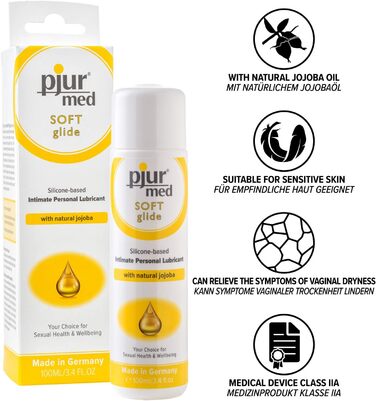 Лубрикант Med Soft Glide на основі силікону, з натуральною олією жожоба, 100 мл