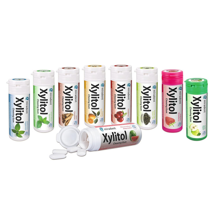 Жувальна гумка miradent Xylitol Dental Care полуниця– 12 шт.