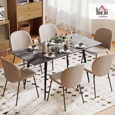 Розсувний прямокутний обідній стіл HOMCOM для 6-8 осіб з дерев&39яним виглядом, розсувними поручнями та замками, обідній стіл, сірий, 120-160 см, сірий 160Д x 75Ш x 77В см