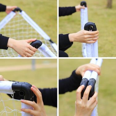 Складані міні-футбольні ворота для дітей, 60x45 см / 90x60 см / 115x80 см, футбольні ворота для саду, маленькі складні футбольні ворота, подарунок для приміщень/відкриттів/саду, 60x45 см, білий колір, ворота футбол