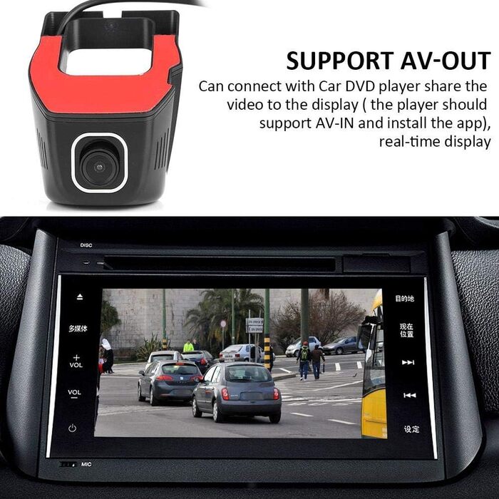 Автомобільна камера, WiFi full HD 1080P автомобільний відеореєстратор відеореєстратор перфоратор камера водіння нічна версія