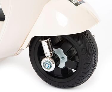 Дитячий електромотоцикл 6 вольт Vespa електричний дитячий самокат від Babycar зі спинкою - електричний дитячий самокат Vespa з нож