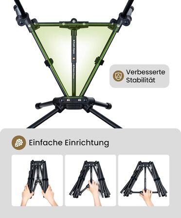 Крісло для кемпінгу OneTigris TIGERBLADE, висока спинка, складне, вантажопідйомність 150 кг, легка трикутна рама, складне рибальське крісло з 2 боковими кишенями, надлегке складне крісло для використання на свіжому повітрі, для походів, колір койот-коричн