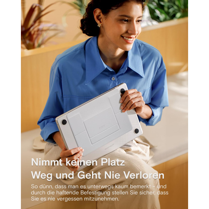 Підставка для ноутбука MOFT, складана підставка для ноутбуків та макбуків з 2 регульованими кутами нахилу, покращує поставу, сумісна з MacBook Air, MacBook Pro 11-16, самоклеюча - Затуманені бухти