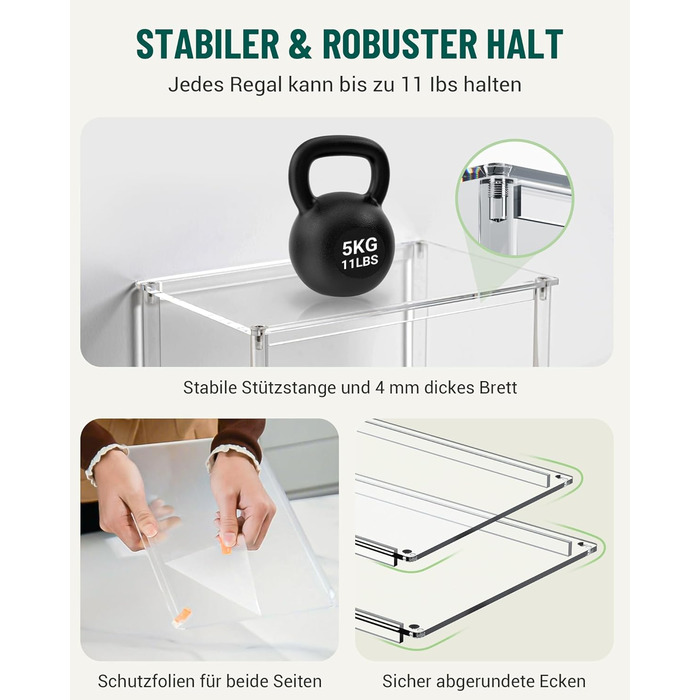 Прозорий кухонний органайзер, навісна стійка для спецій, набір з 4 предметів, органайзер для кухонної шафи, невелика кутова полиця для кухні, штабелюваний органайзер для спецій, стійка для чашок, міні-полиця, сучасний декор для кухонної стільниці