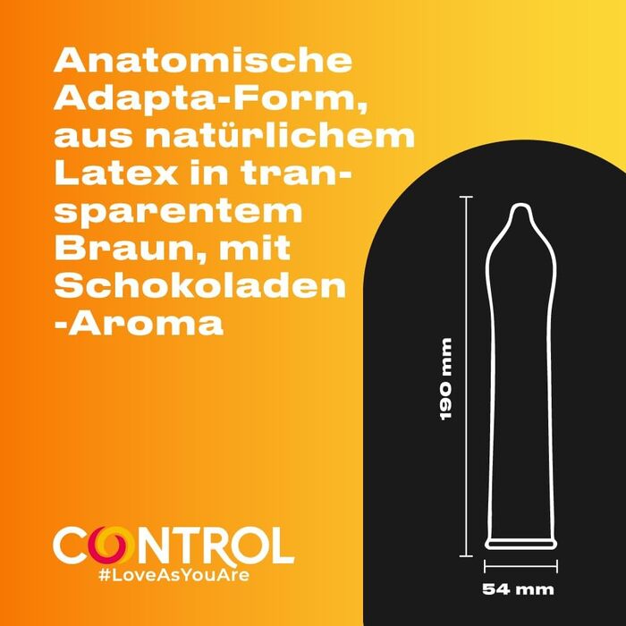 Презервативи з натурального латексу CONTROL CHOCOLATE зі смаком шоколаду - 24 шт. и. Шоколадно-коричневі, 24 шт. и (1 упаковка)