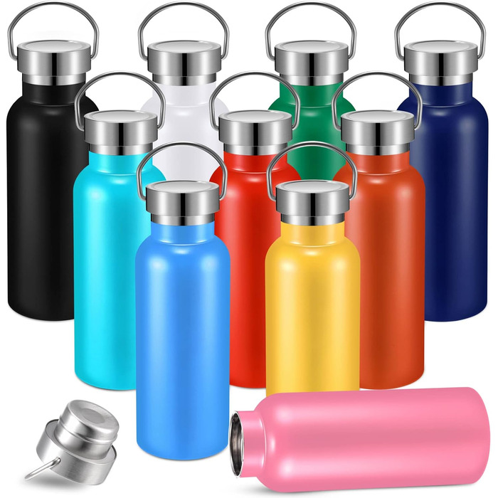 Мл з нержавіючої сталі Спортивна пляшка для води з подвійними стінками з ізоляцією з кришкою з ручкою Металева пляшка для води Баг