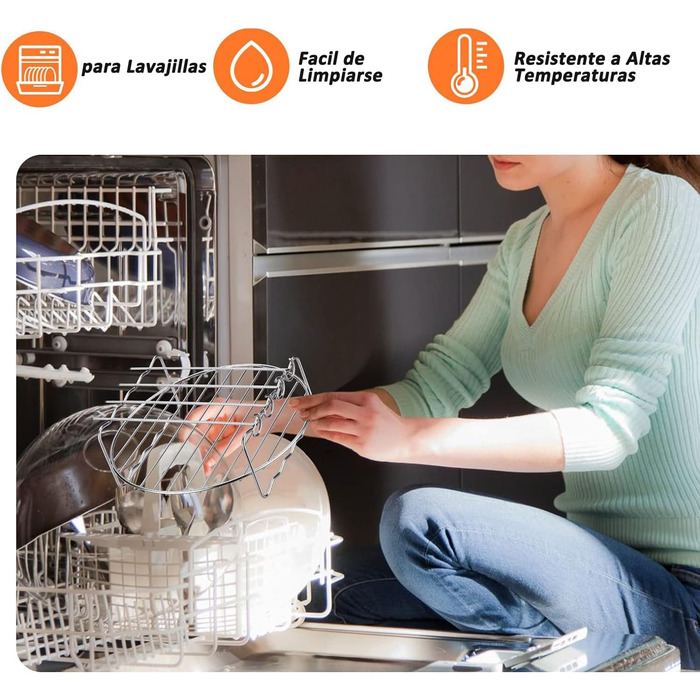 Аксесуари для фритюрниці LieIe 8 дюймів 12 шт. - Набір аксесуарів для фритюрниці Airfryer xxl для фритюрниці COSORI Princess Ninja Аерофритюрниця Philips Tefal 4.5 л 5.2 л 5.5 л XL - без бісфенолу А - антипригарне покриття