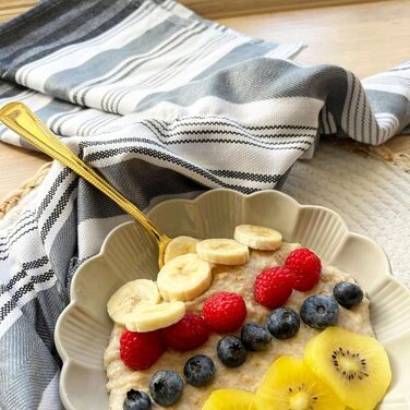 Набір з 4 чайних рушників, приблизно 50x70 см, бавовна, сіра смужка