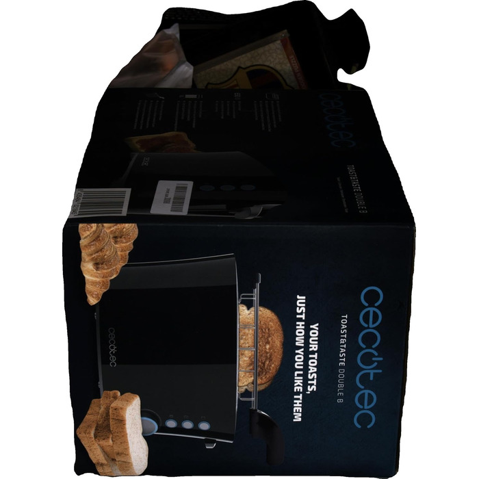 Тостер Cecotec Toast&Taste Double B, потужність 650 Вт, подвійне гніздо для 2 тостів, автоматичне вимкнення та функція спливаючих