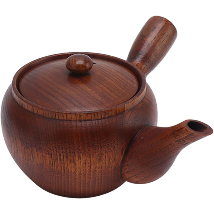 Дерев'яний чайник Holz-Teekanne, традиційний дерев'яний чайник з вишуканим свистком, виготовлений вручну в стилі Кунг-Фу для дому, офісу та ресторану