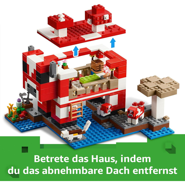 Конструктор LEGO Minecraft The Mushroom Cow House 21270, 500 деталей