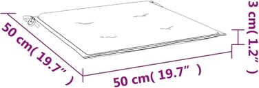 Подушка для піддонів Xichuzi 2 шт. Темно-синя оксфордська тканина 50x50x3 см, подушка для вуличних сидінь, запасна подушка для ротангових меблів, подушка для шезлонга, подушка для піддону, подушка для крісла-гойдалки - 378427