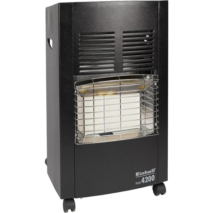 Керамічний газовий обігрівач Einhell KGH 4200 (вкл. регулятор тиску газу), чорний, 4200 Вт