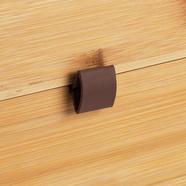 Органайзер для косметики Relaxdays, Органайзер для макіяжу з шухлядою, Тримач для пензлів, Бамбук, ВxШxГ 19 x 25,5 x 12,5 см, Натуральний