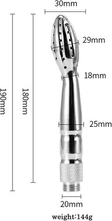 Анальна душ-насадка Po Dusche, металева, пориста