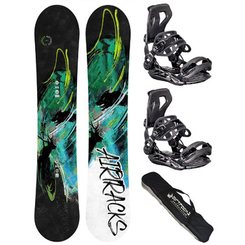 Комплект для сноуборду Airtracks - Stronger Snowboard Wide Flat Zero Rocker Bindung Master Fastec Сумка для сноуборду 156 159 163 165 см Сноуборд 156 см Bindung Master M