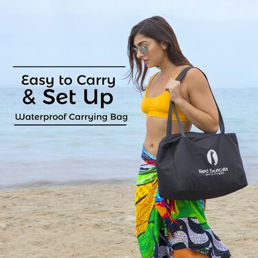 Пляжний навіс від сонця Red Suricata Family Захист від ультрафіолету UPF50 Намет з 4 алюмінієвими стійками, 4 кріпленнями для стійки, 4 кріпленнями для мішків з піском Великий та портативний брезентовий навіс, фіолетовий, великий 3 м x 2,8 м