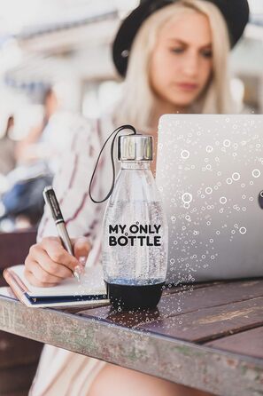 Пластикова пляшка My Only Botte 0,5 л, можна мити в посудомийній машині, чорна, 1 упаковка