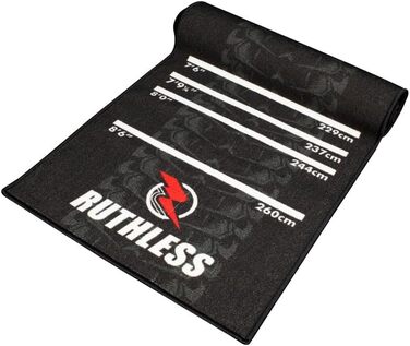Килимок для дротиків Ruthless Міцний, нековзний та довговічний килимок для дротиків на підлогу, чорний Cobra