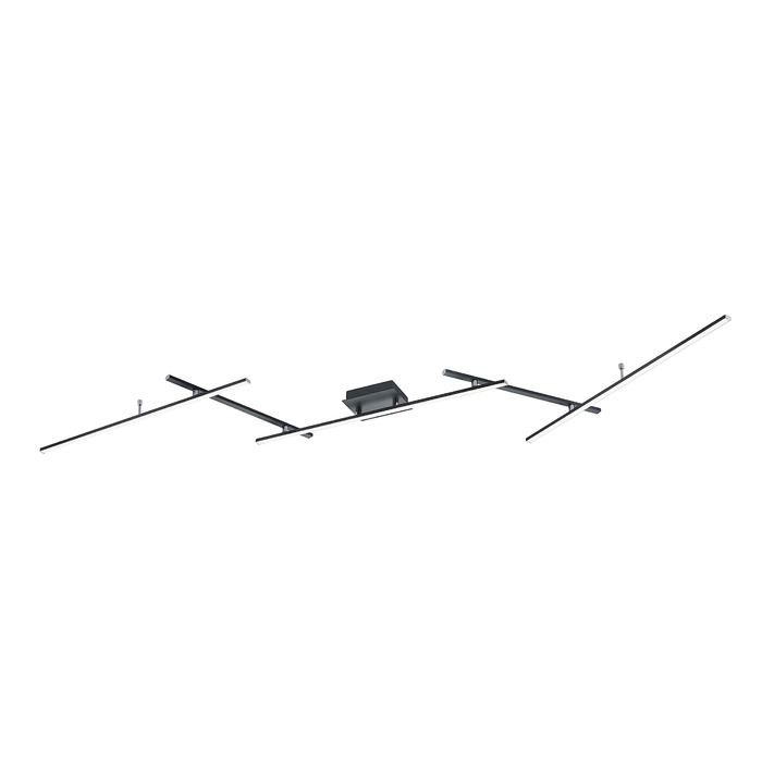 Стеля LED-світильник Trio Leuchten Arvin 628410532, матовий чорний метал, 22 Вт, з пультом керування та зміною кольору