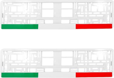 Скотч, Прапор Італії, білий, глянцевий, для автомобільних номерів, номерних знаків, 2 шт. и