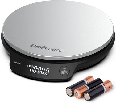 Цифрові кухонні ваги Pro Breeze до 5 кг - професійні цифрові ваги для точного вимірювання з точністю до 1 г, включаючи вимірювання
