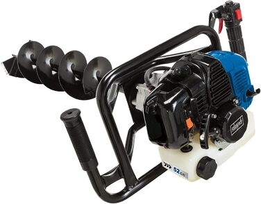 Бензиновий Бур для Землі Бур для Ям, Бур для Стовпів, Садовий Бур Довжина Бура 800 мм Зручний з Двома Ручками Потужність 1450 Вт Максимальний Діаметр Буріння 200 мм В Комплекті Бури 100, 150, 200 мм, 2000