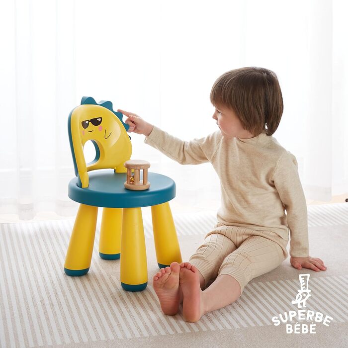 Дитячий стілець із пластику - Дитячий табурет - Зручний Легкий і міцний - Підходить для дітей від 2 до 6 років - Легко миється - Е