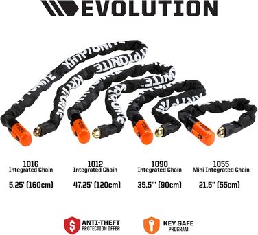 Замок-ланцюг Kryptonite Evolution 1012 IC, чорний, 120 см