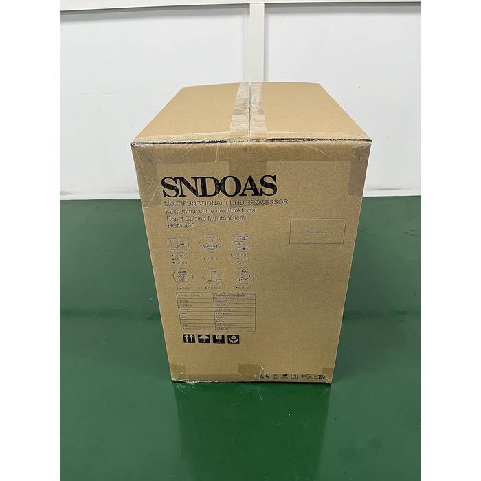 Кухонний комбайн SNDOAS, багатофункціональний кухонний комбайн 1100 Вт, чаша для замішування тіста 3,2 л, подрібнювач кухонного комбайна, блендер 1,5 л, м'ясорубка, темно-синій