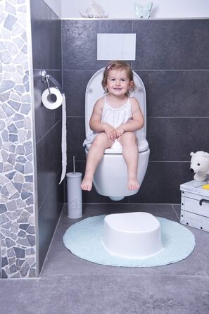 Сидіння для унітазу Rotho Babydesign Bella Bambina - Дитяче сидіння для унітазу сірого кольору - Міцне сидіння для унітазу для діт