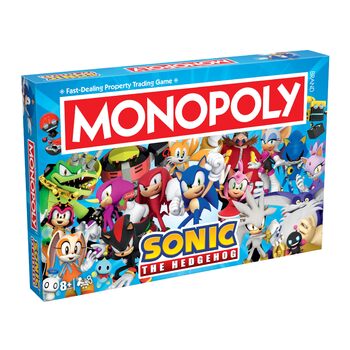 Настільна гра Monopoly Sonic the Hedgehog від Winning Moves для 2-6 гравців, чудовий подарунок для фанатів від 8 років