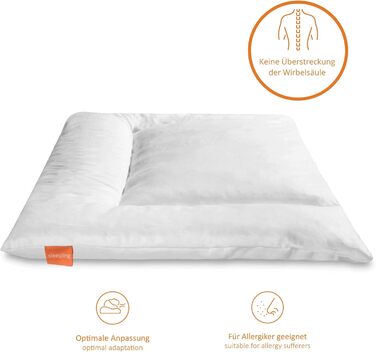 Дитяча подушка для сну на животі 40 x 60 см, плоска дитяча подушка для сну на животі, тонка стьобана подушка, зроблено в ЄС, можна