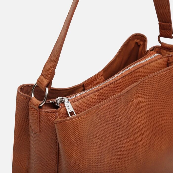 Сумка для бомжів з регульованою ручкою - Жіноча сумка модна - Елегантні сумки на кожен день та вечірку Conti Camel 27 X 29 X 12 см