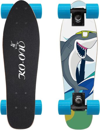 Комплектні скейтборди 22-дюймові міні-крейсерські скейтборди для початківців Діти Хлопчики та дівчатка Дієго Бакен